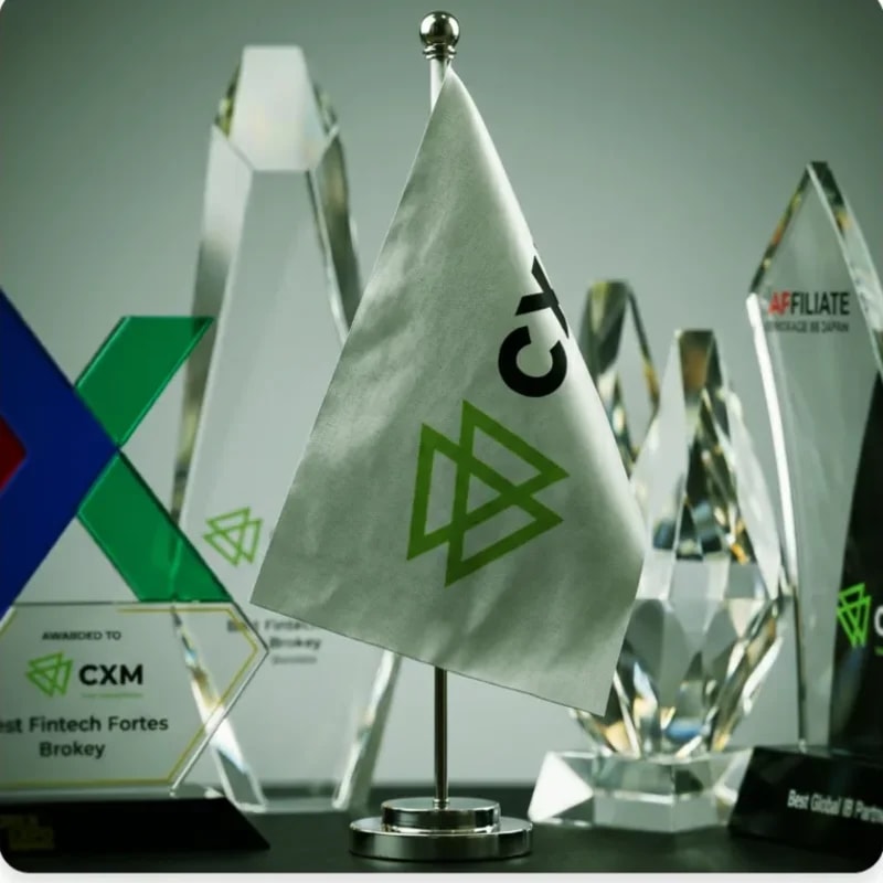 ถ้วยรางวัลอุตสาหกรรมของ CXM ที่จัดแสดง